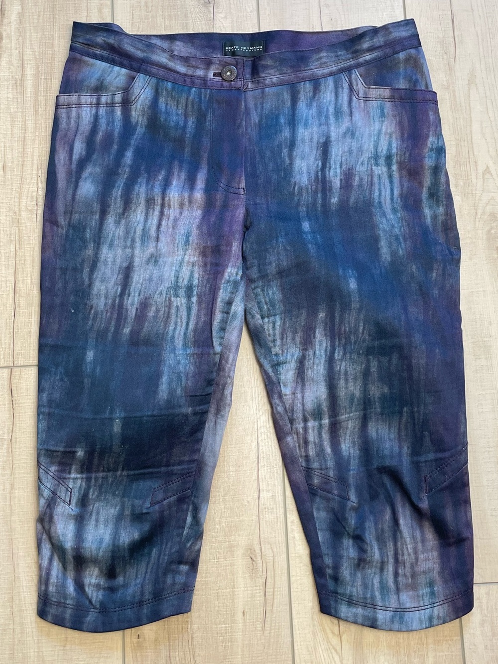 Beate Heymann Women’s Tie-Dye Blue Capris Shorts size 10